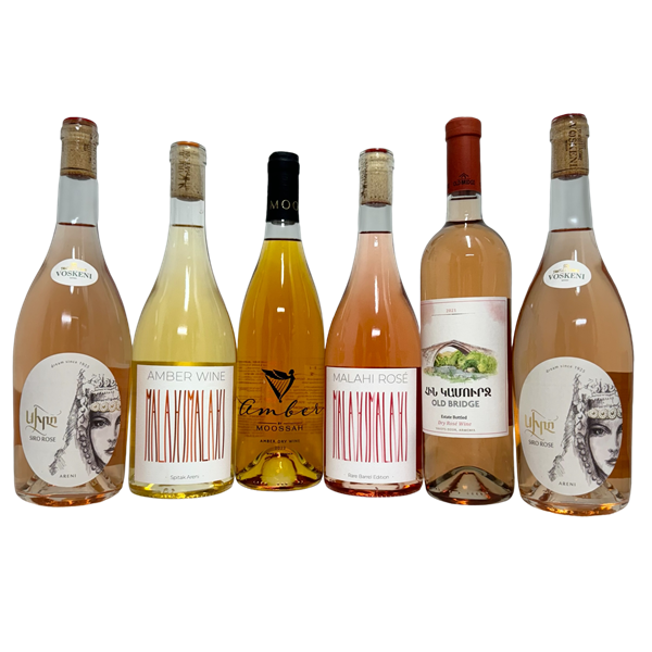 Armenian Rose and Amber Wines Six-Pack + FREE Shipping